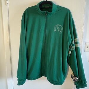 Champion Green Zip Up Sweater with Embroidered Logo
